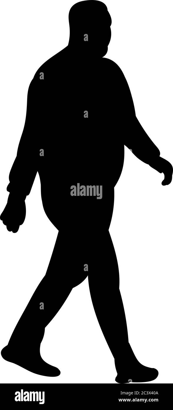 isolated silhouette man walking Stock Vector Image & Art - Alamy