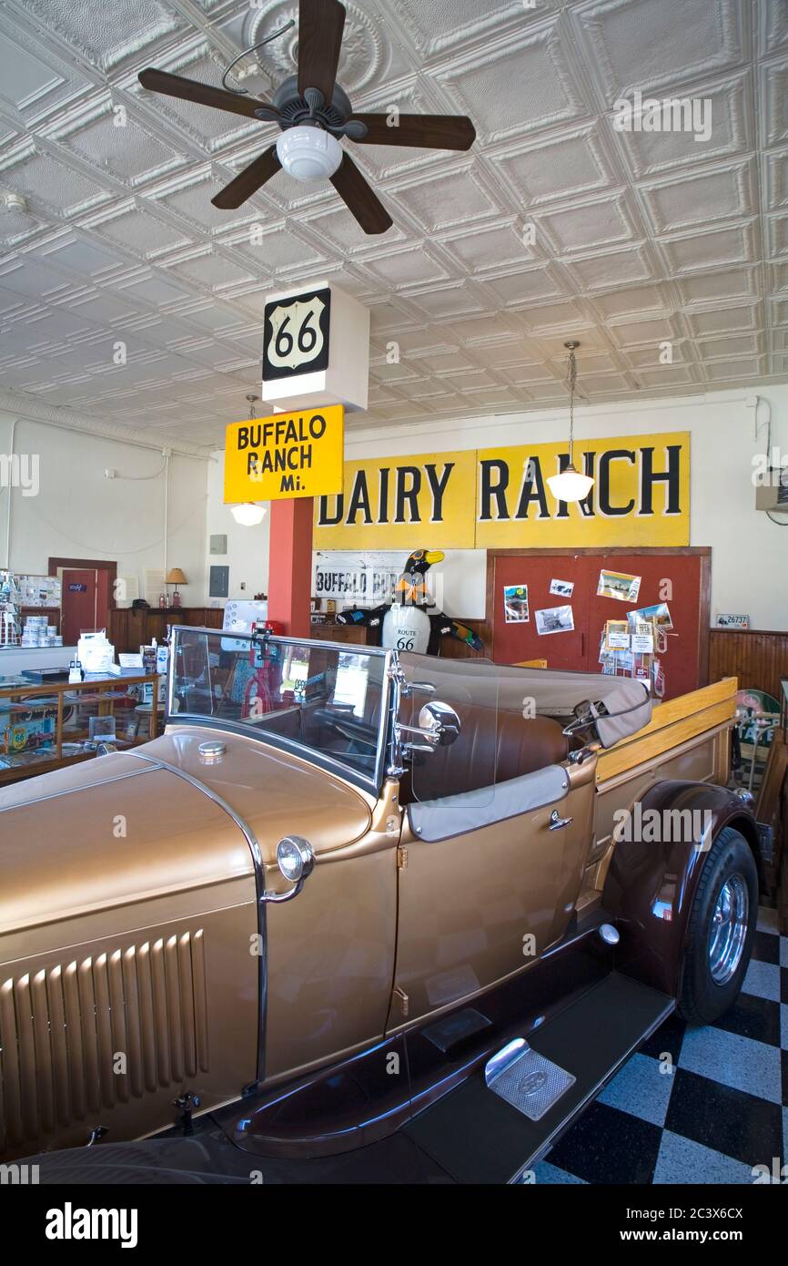 Afton Gas Station Museum, Historic Route 66, Oklahoma, USA Stock Photo Alamy