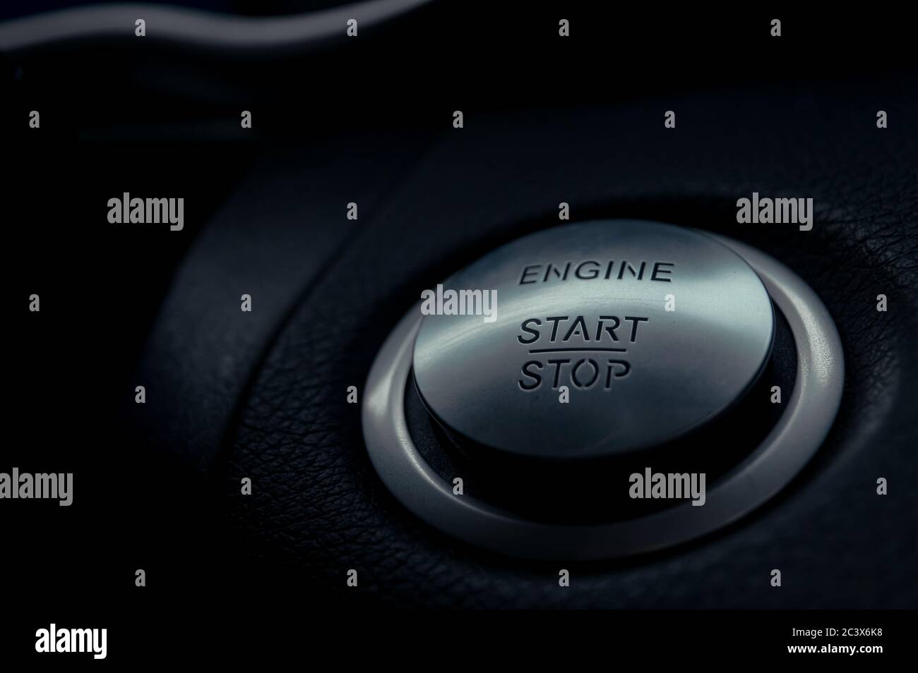 Luxury vehicles push to start ignition Stock Photo Alamy