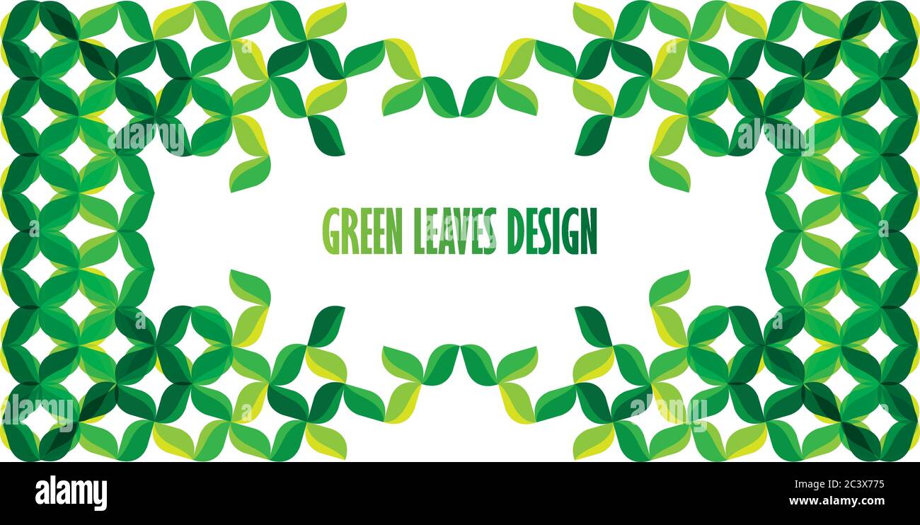Green leaves abstract pattern background Stock Vector Image & Art - Alamy