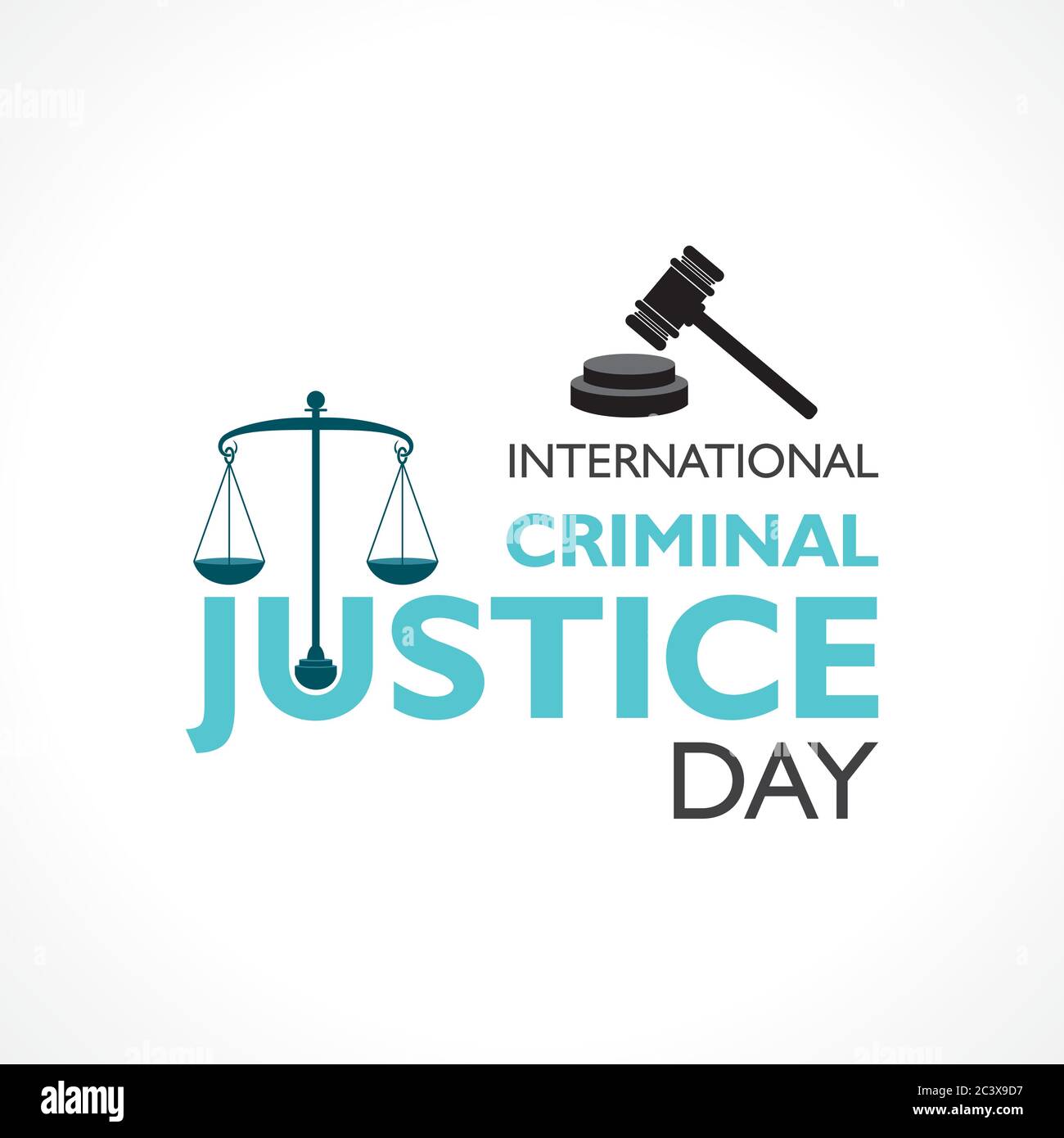 vector illustration for International Criminal Justice Day observed on 17th July , poster or banner design Stock Vector