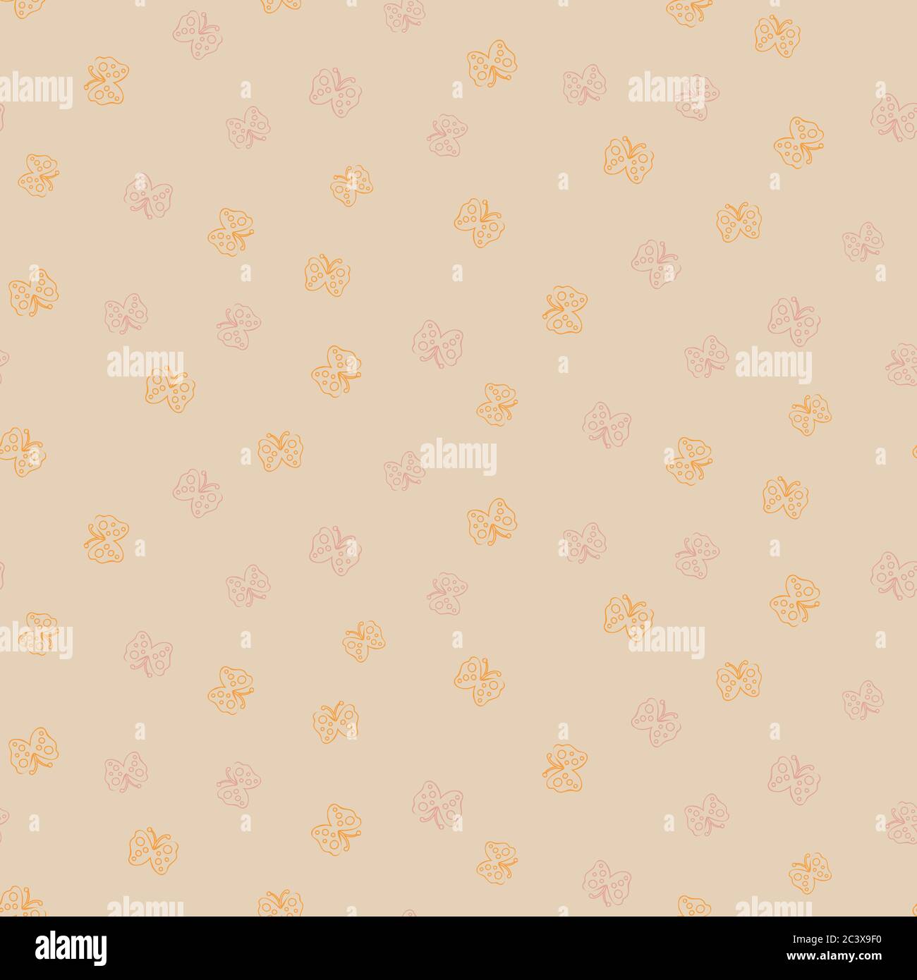 simple butterflies ditsy seamless vector pattern Stock Vector