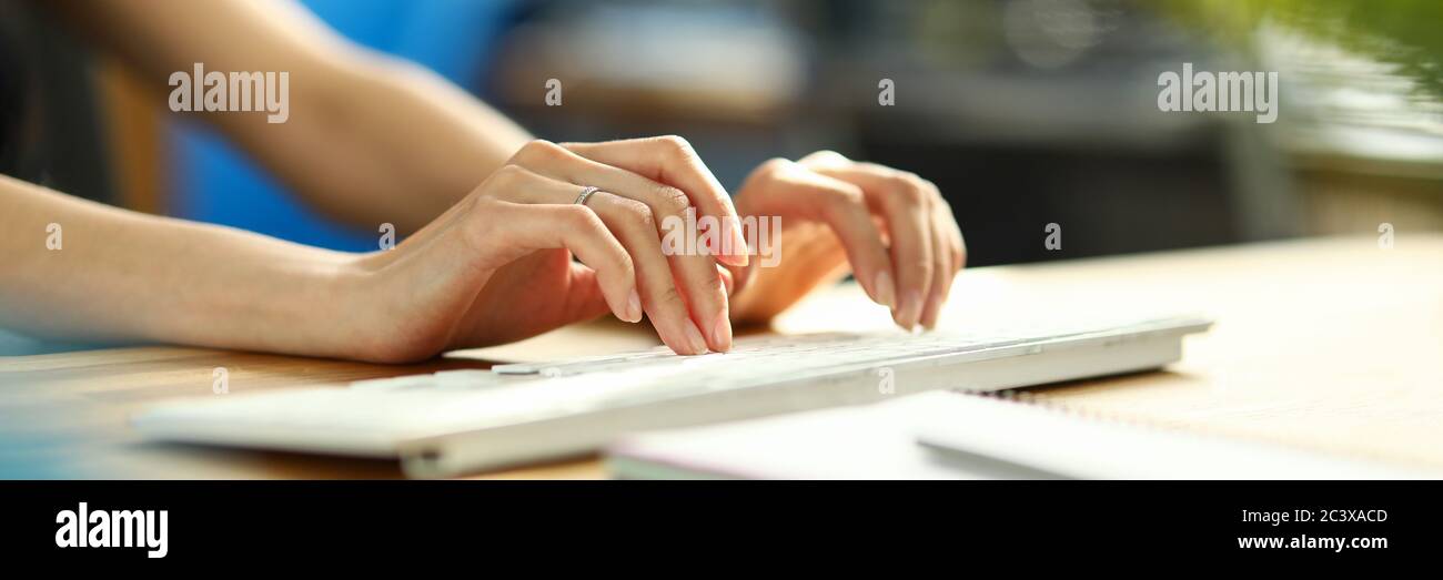 Smart employee in cabinet Stock Photo