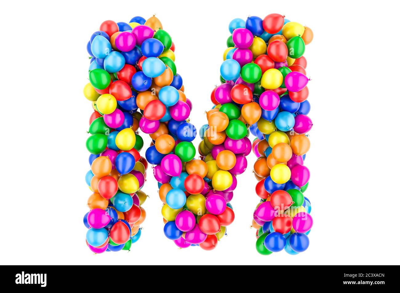 colored letter balloons