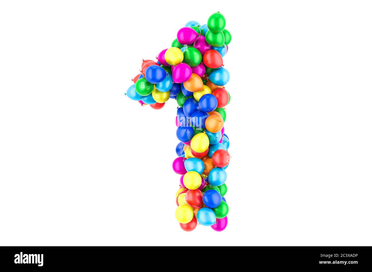 Number balloon 1 hi-res stock photography and images - Alamy