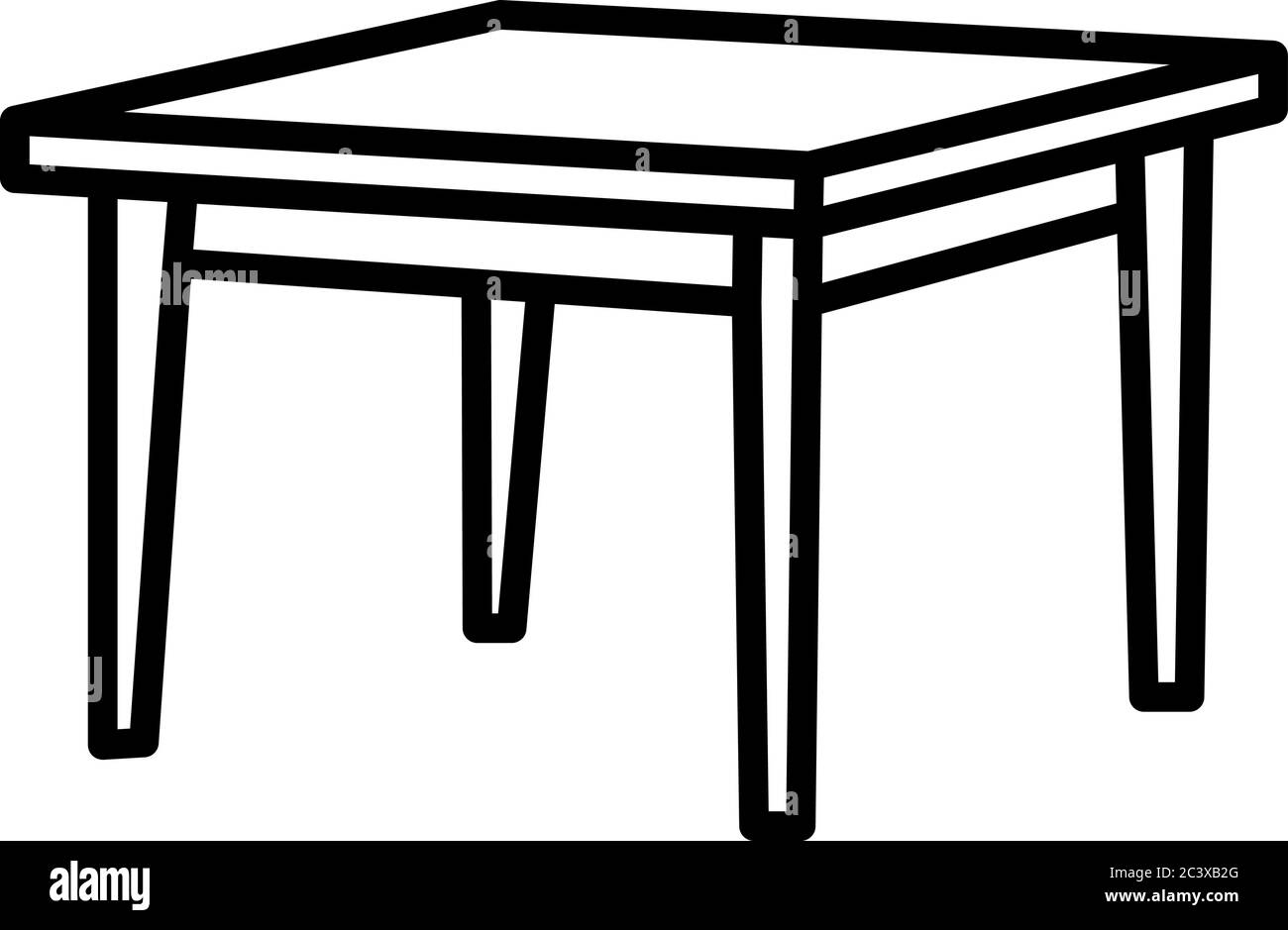 isolated sketch of a table, contours Stock Vector Image & Art - Alamy