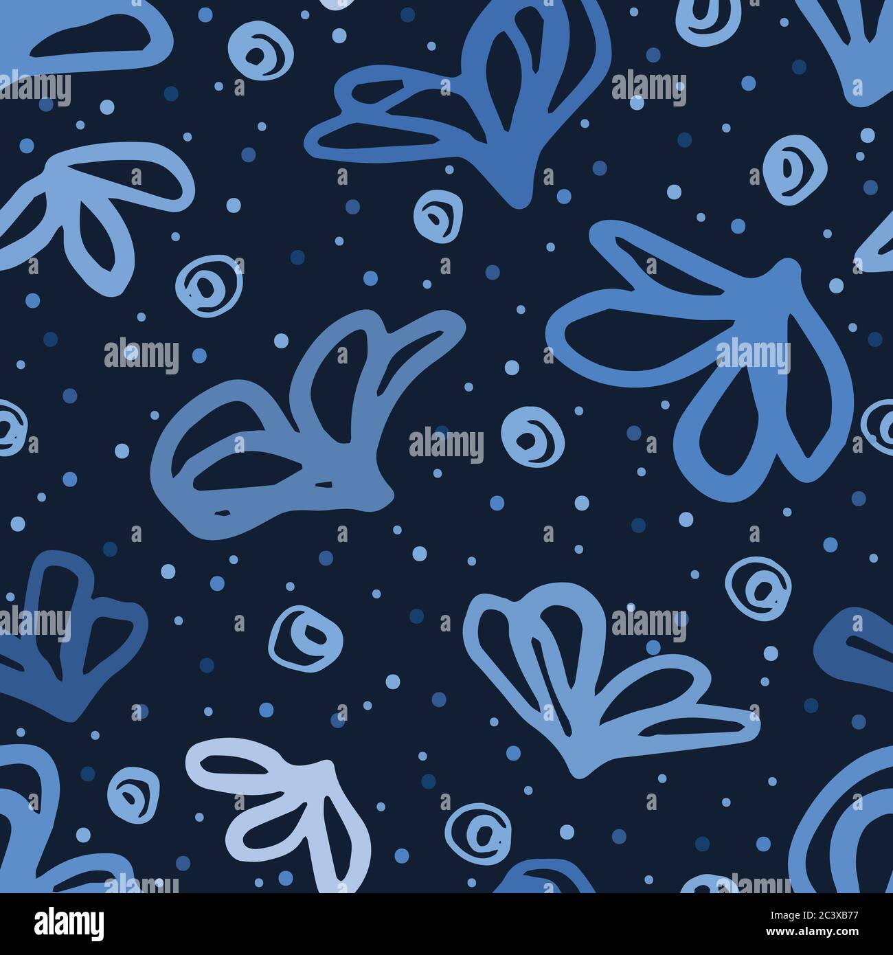 Abstract organic cut out floral shapes. Vector pattern seamless ...
