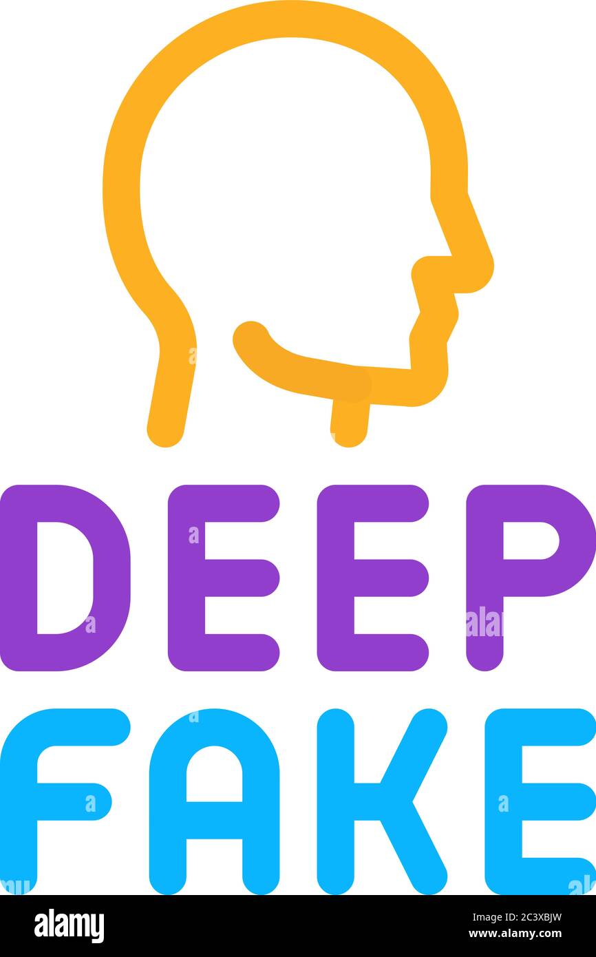deepfake human face icon vector outline illustration Stock Vector Image ...