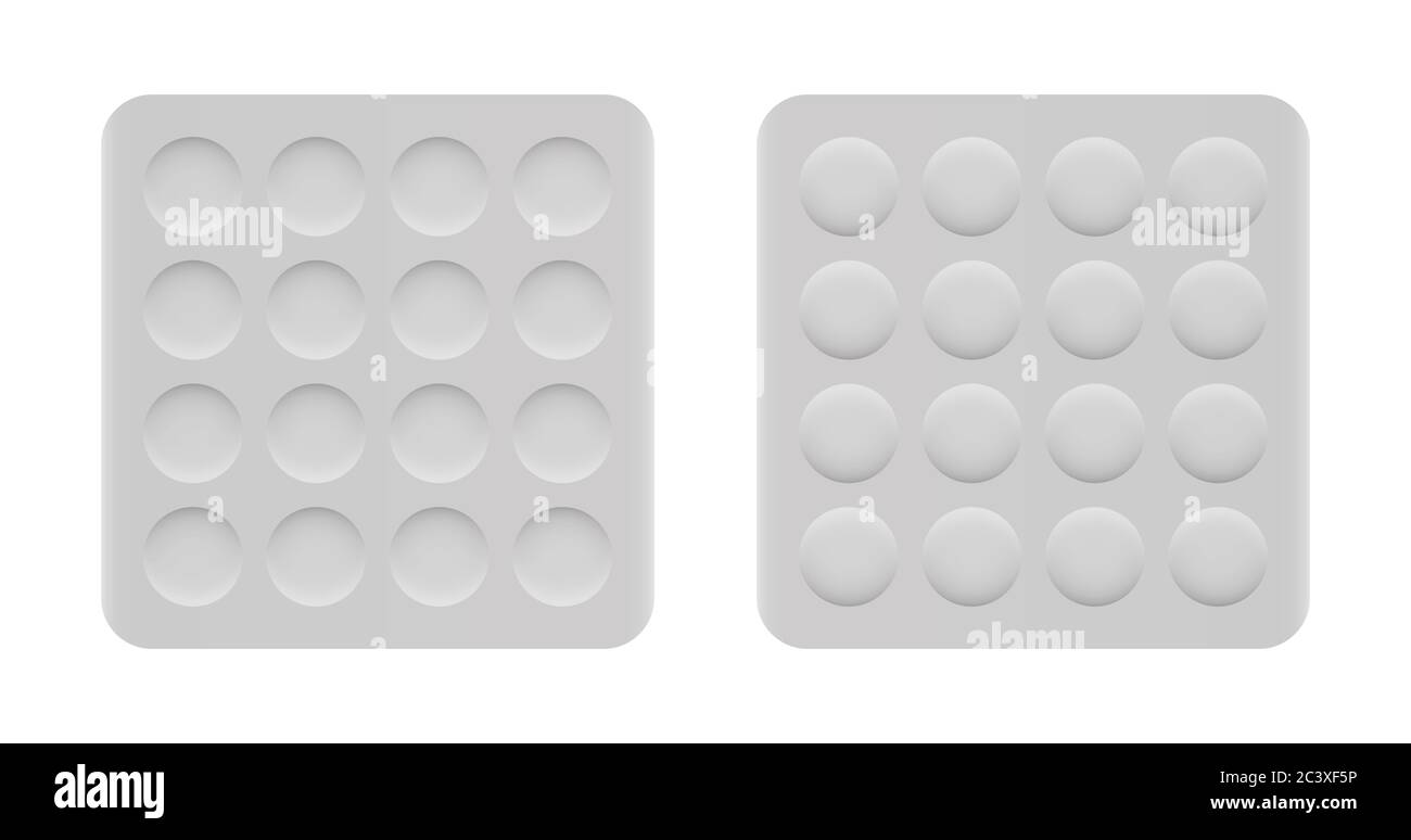 Craters and bumps illusion. Concave and convex circles. Dimples with dark shading at the top, bulges with light shading at he top. Stock Photo