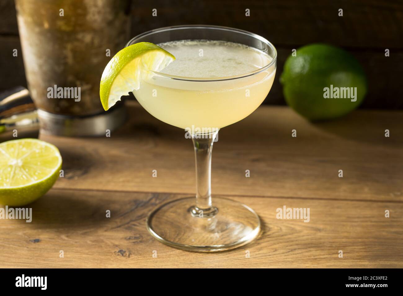 Boozy Rum and LIme Daiquiri Ready to Drink Stock Photo