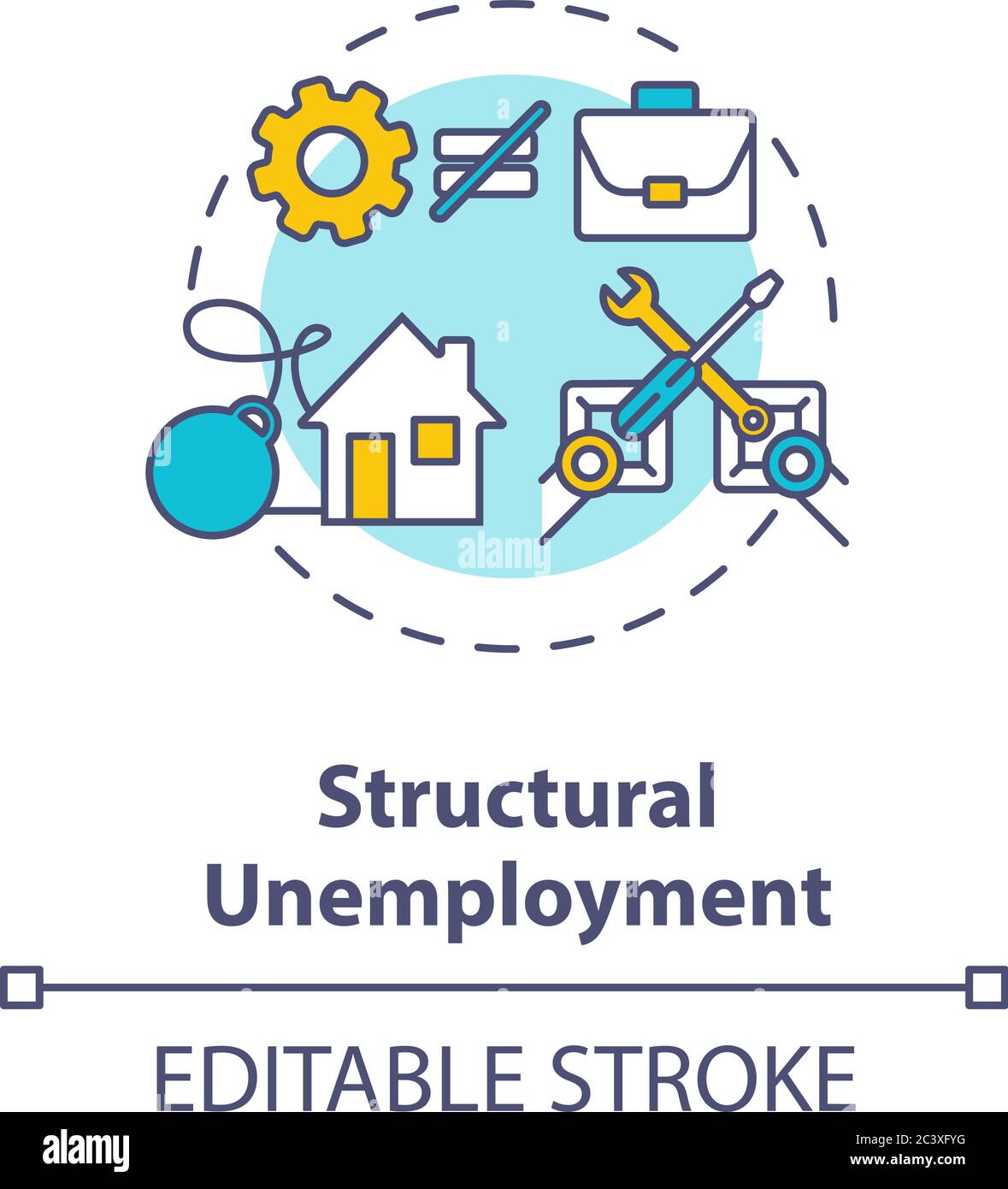 Structural unemployment concept icon Stock Vector Image & Art Alamy