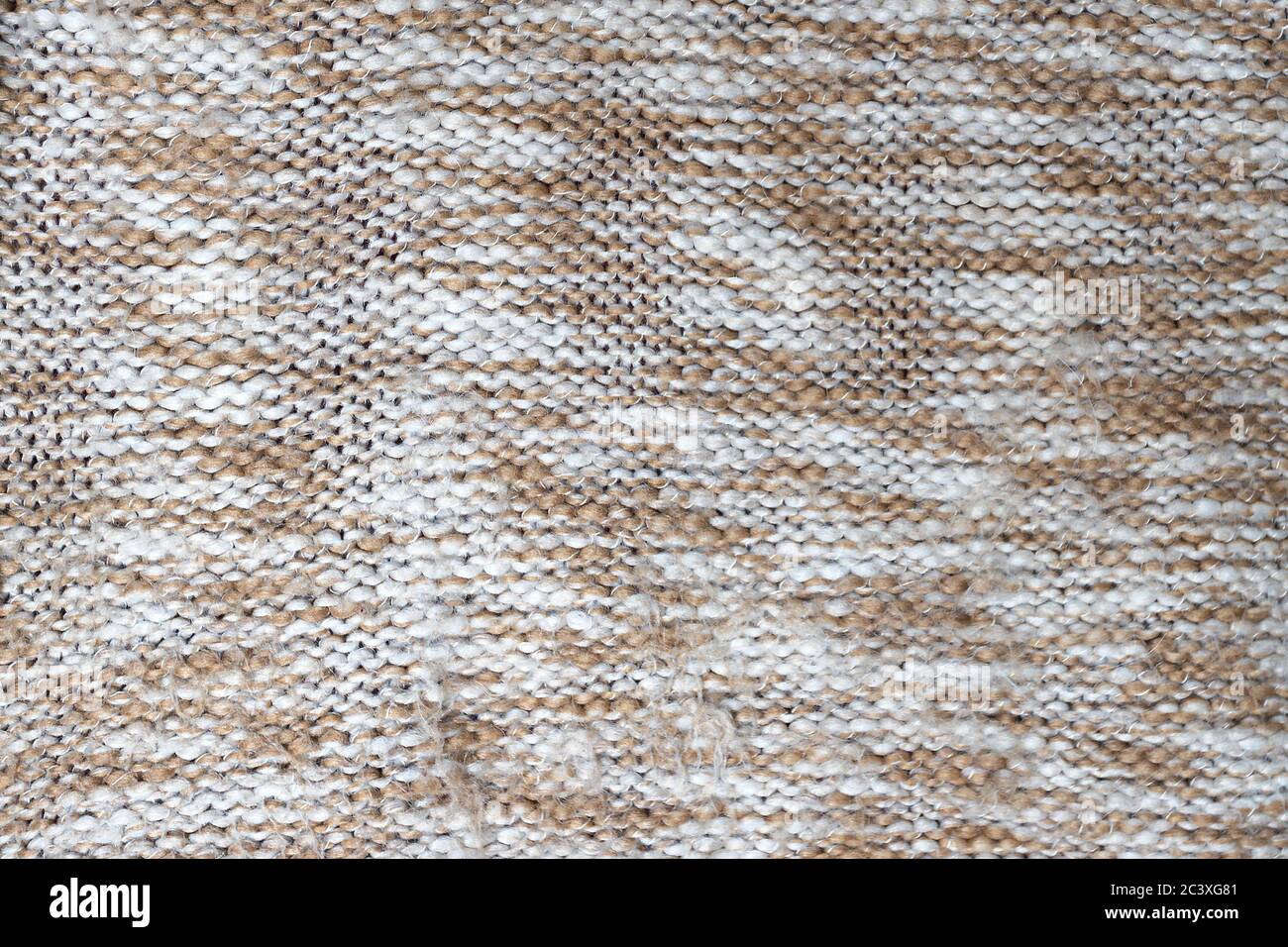 Pullover knitwear fabric print. Knitted seamless pattern. Knitted background, close-up Stock Photo
