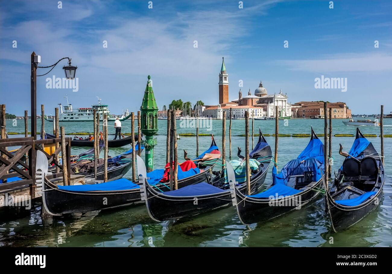Gondola station, Venice, Italy Stock Photo