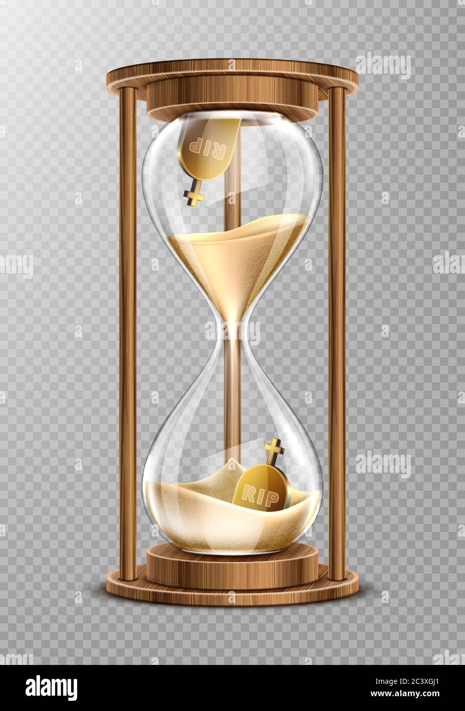 Sand Hourglass In Wooden Frame With Gravestones Inside Concept Of Short Life Vector Realistic Sand Clock Glass Timer With Flowing Grains And Tombstones Isolated On Transparent Background Stock Vector Image Art Sand Hourglass In Wooden Frame With Gravestones Inside Concept Of Short Life Vector Realistic Sand Clock Glass Timer With Flowing Grains And Tombstones Isolated On Transparent Background Stock Vector Image Art