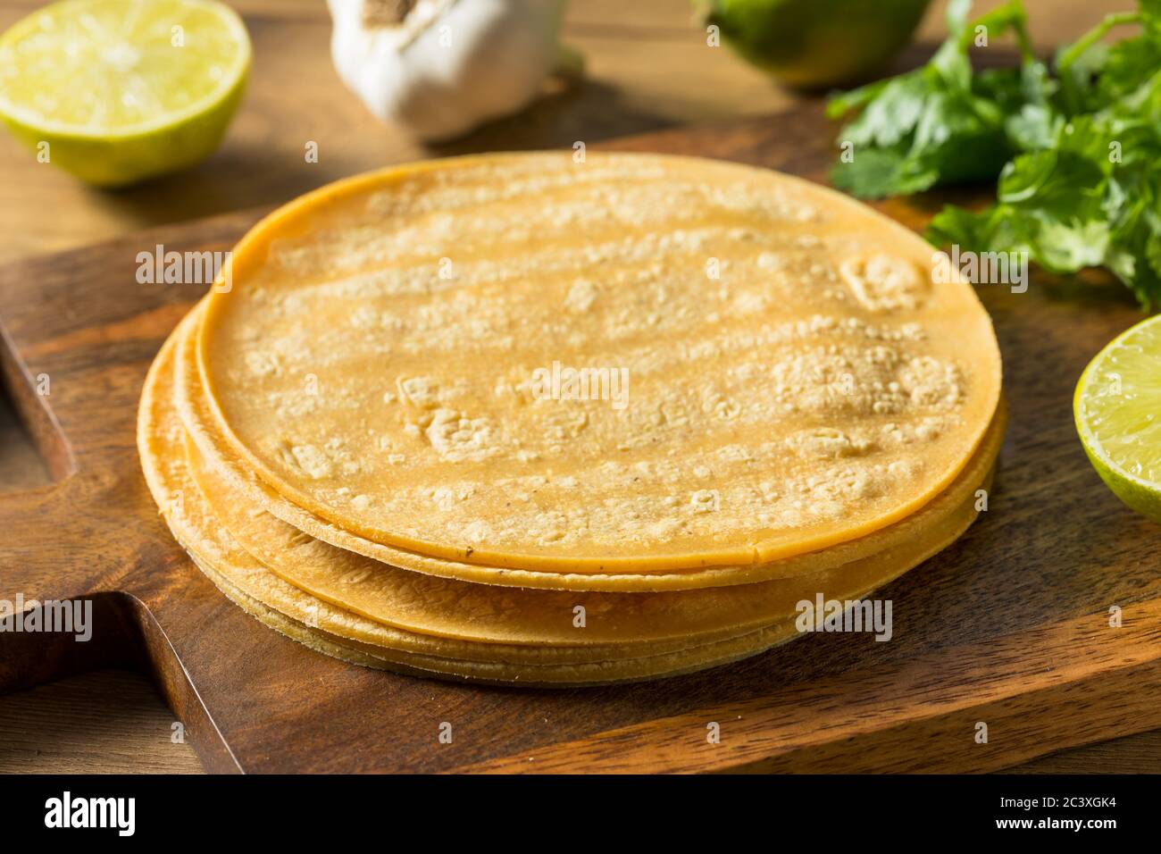 Fresh Homemade Corn Tortillas Ready to Cook Stock Photo Alamy