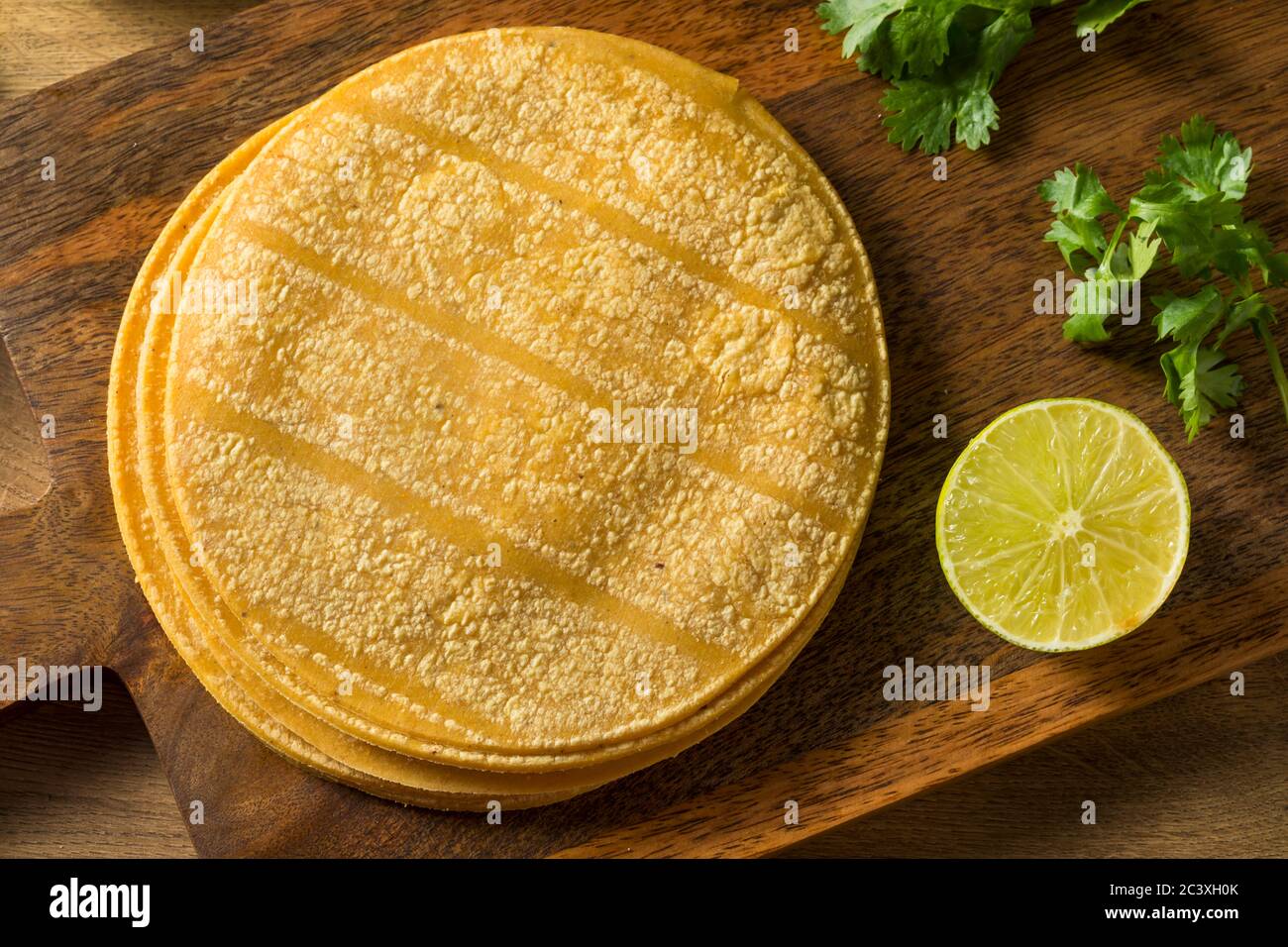 Fresh Homemade Corn Tortillas Ready to Cook Stock Photo Alamy