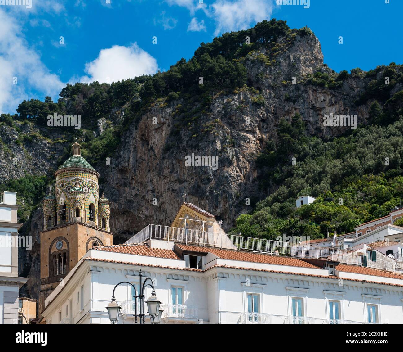 View of Amalfi with Dome of Saint Andrew's Cathedral, Amalfi, Amalfi ...