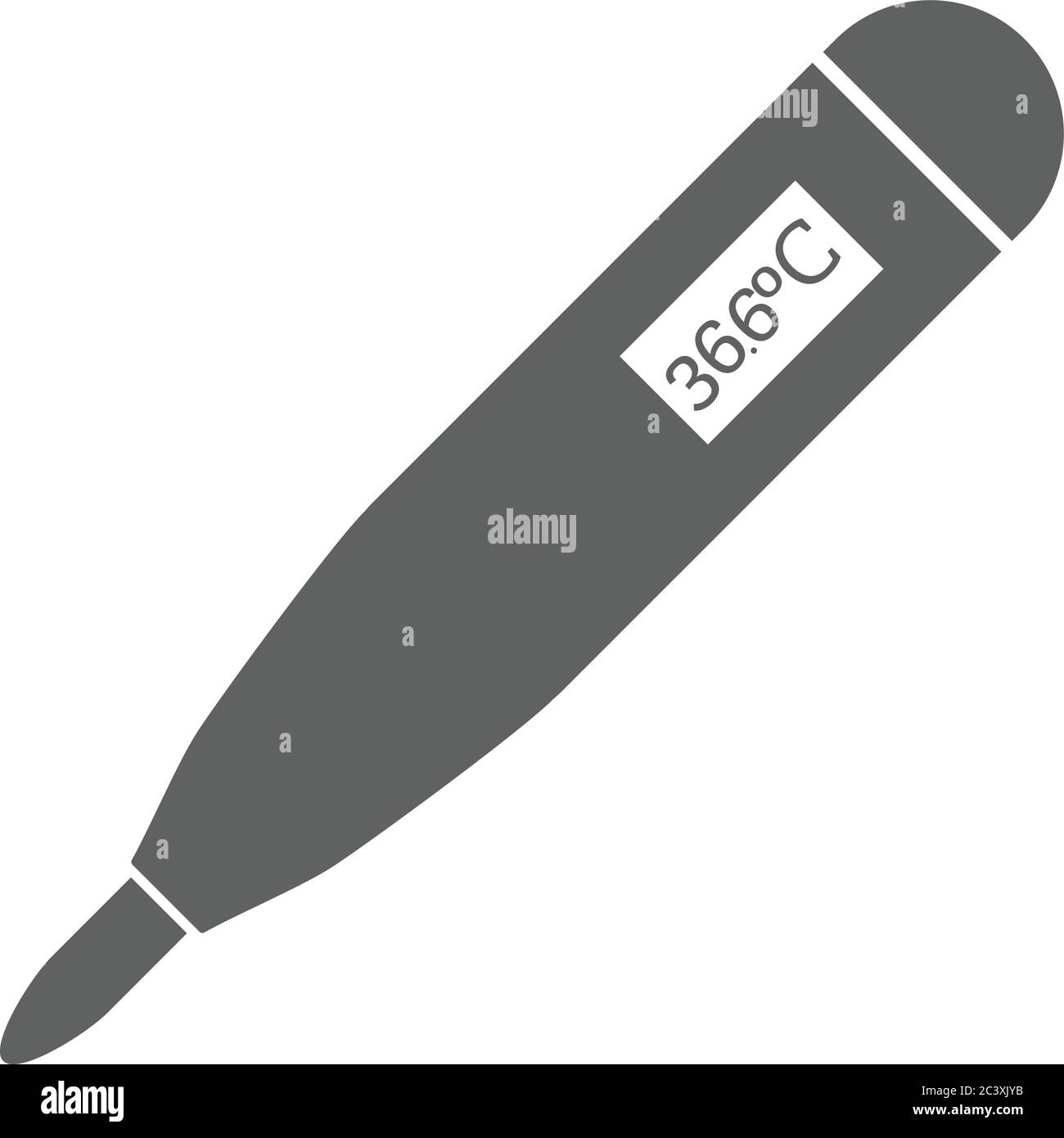 Electronic thermometer in the vector.Thermometer for measuring body