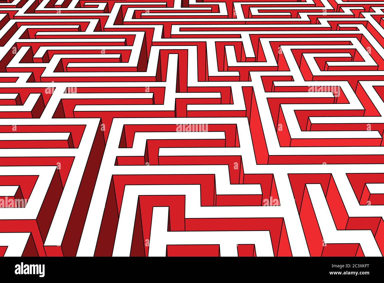 endless labyrinth of walls Stock Vector