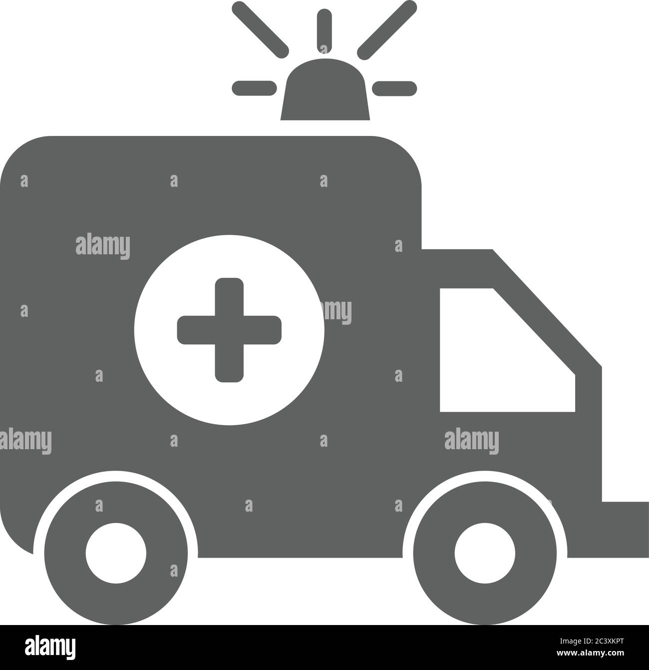 Ambulance or medical car icon vector design illustration Stock Vector