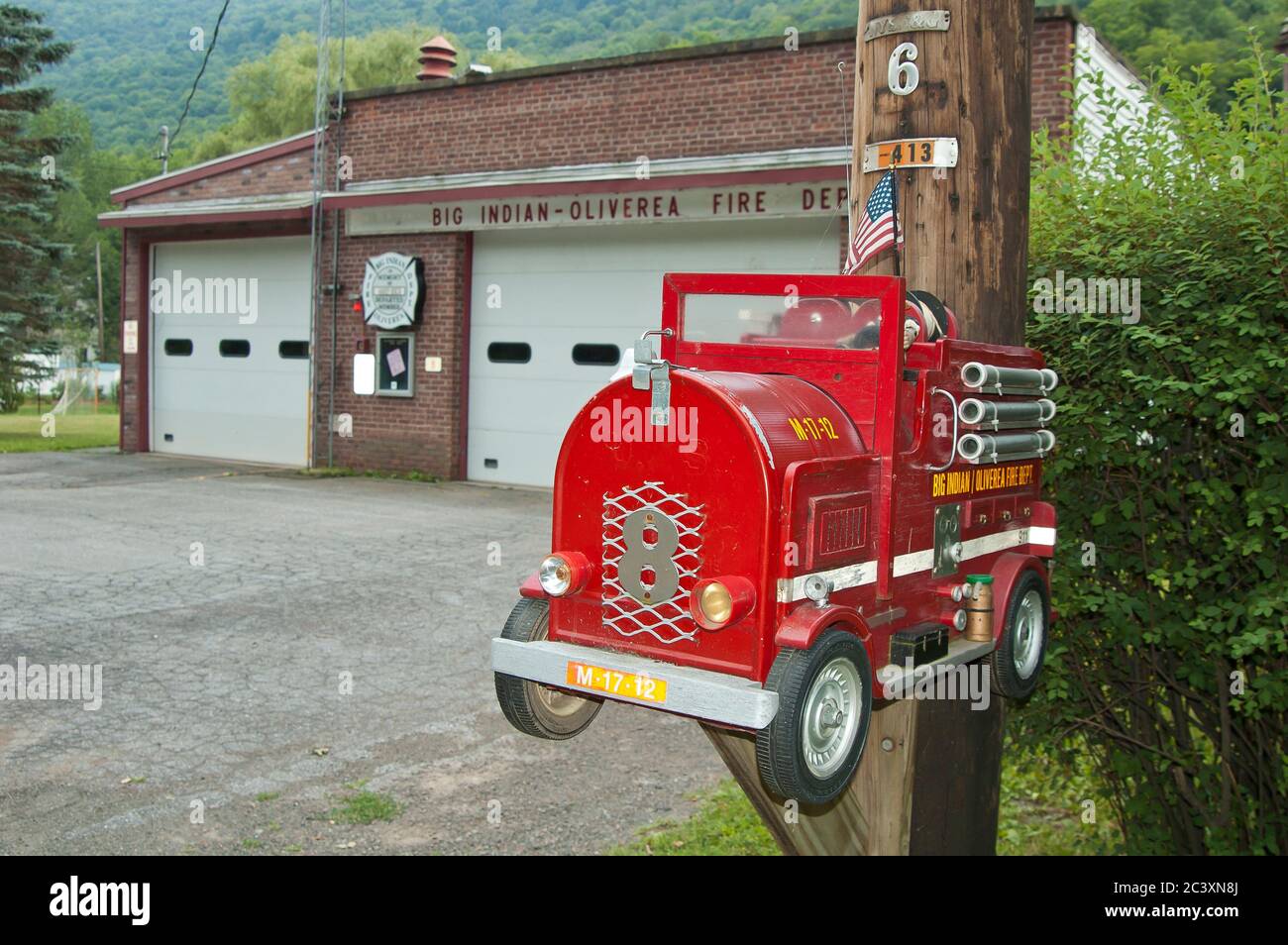 Mailbox Big indian fire department , New York, USA Stock Photo