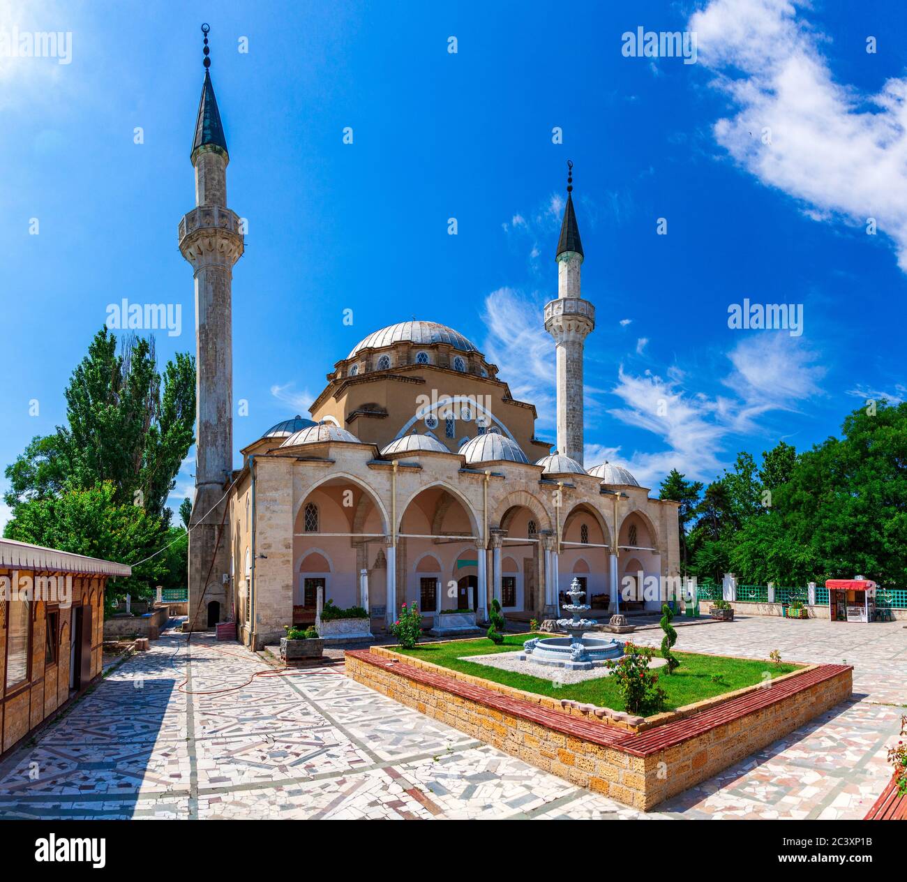 The Juma-Jami Mosque, the largest mosque of Crimea, is located in ...
