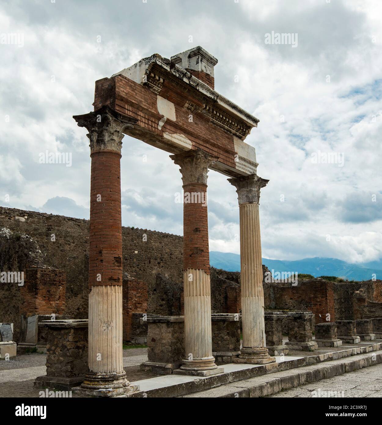 The Forum, ancient Roman Pompeii, Temple of Jupiter, Pompeii, Campania