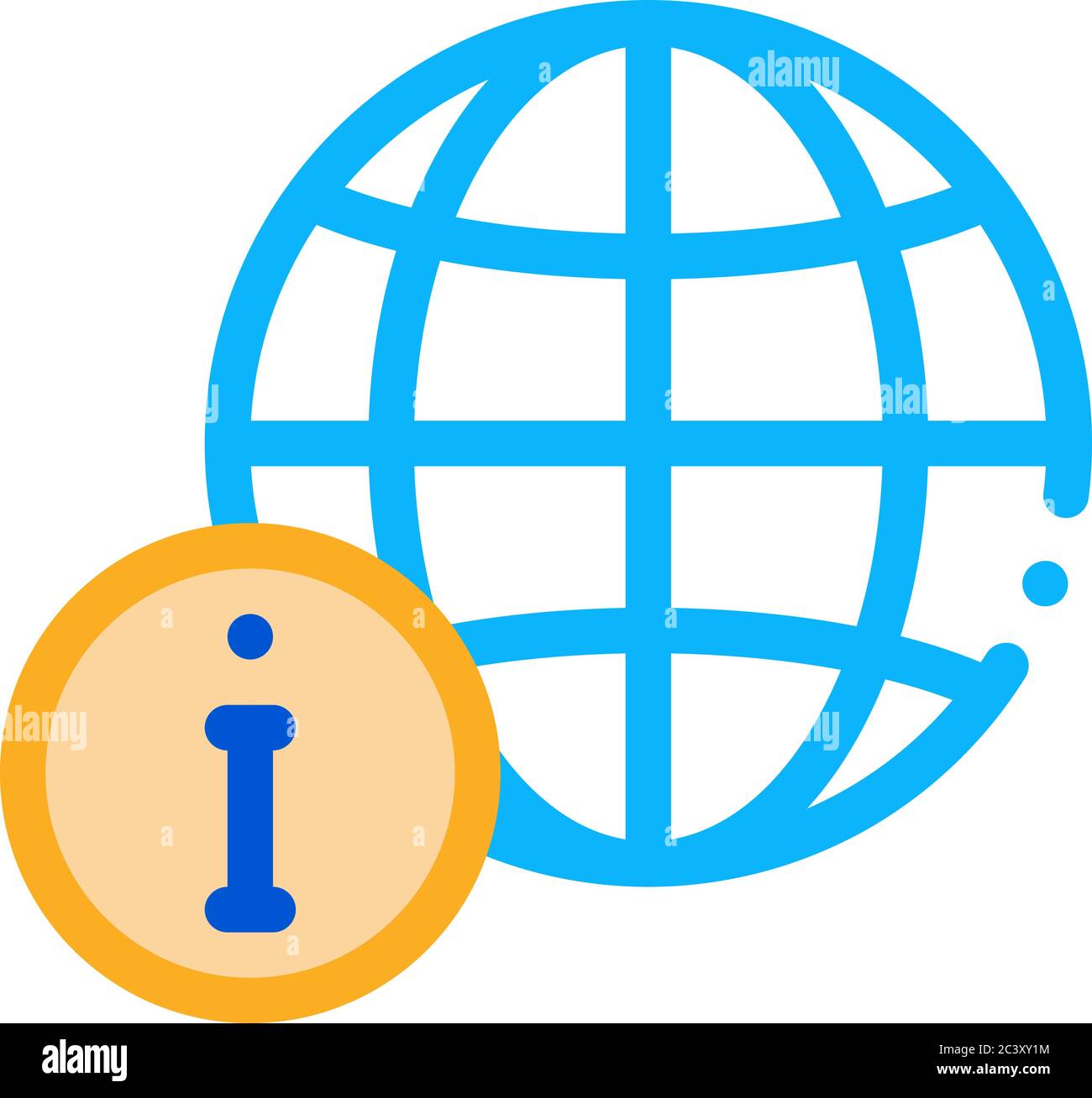 worldwide information icon vector outline illustration Stock Vector ...