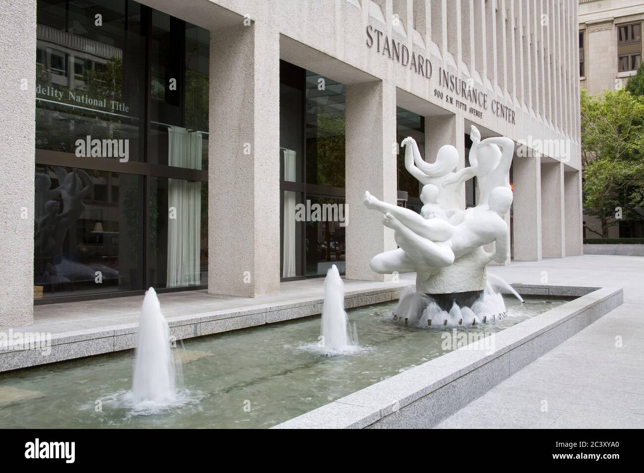 "Quest" fountain by Alexander Von Svoboda outside the Standard