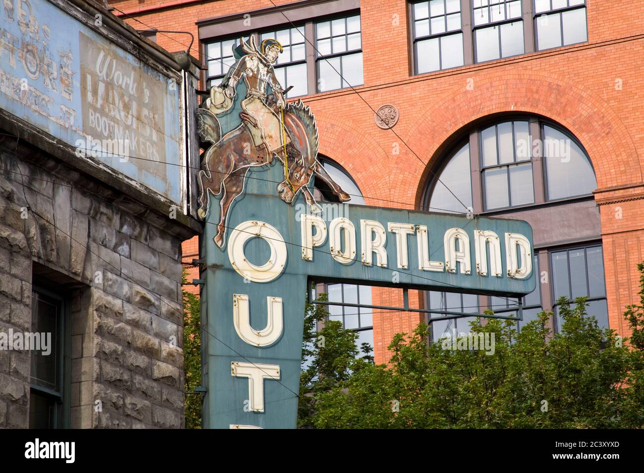 Oregon portland skidmore old town hires stock photography and images