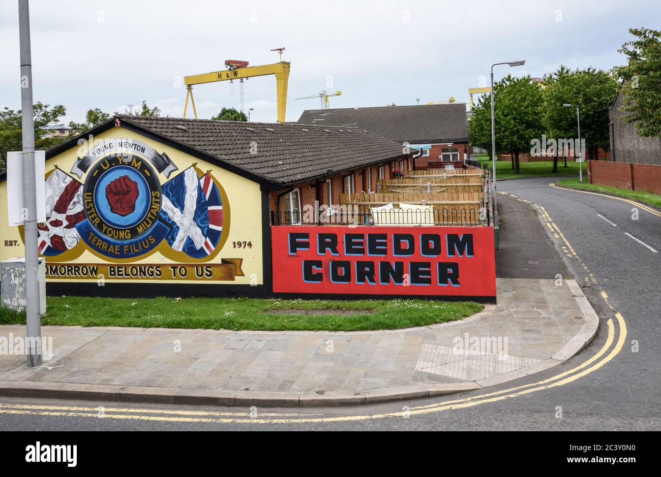Freedom Corner, Belfast, Northern Ireland, UK Stock Photo
