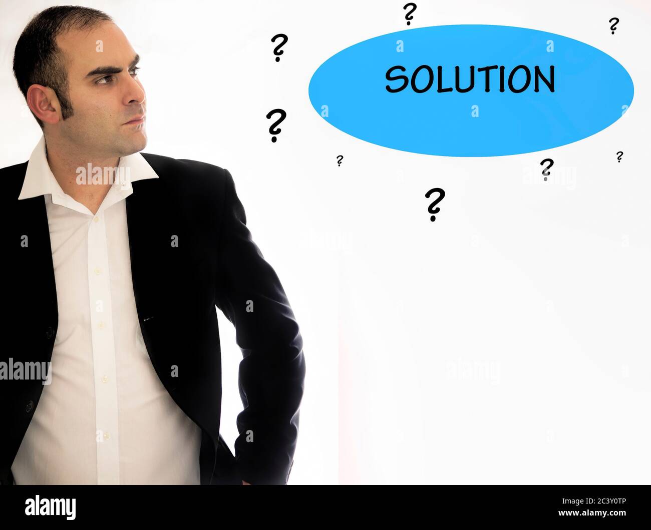 Man Meet Problem Solution to a problem hi-res stock photography and images - Alamy