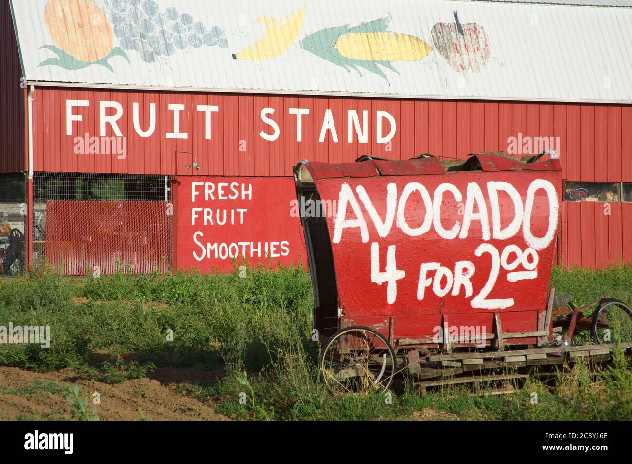 Fruit stand near Corvallis Stock Photo Alamy