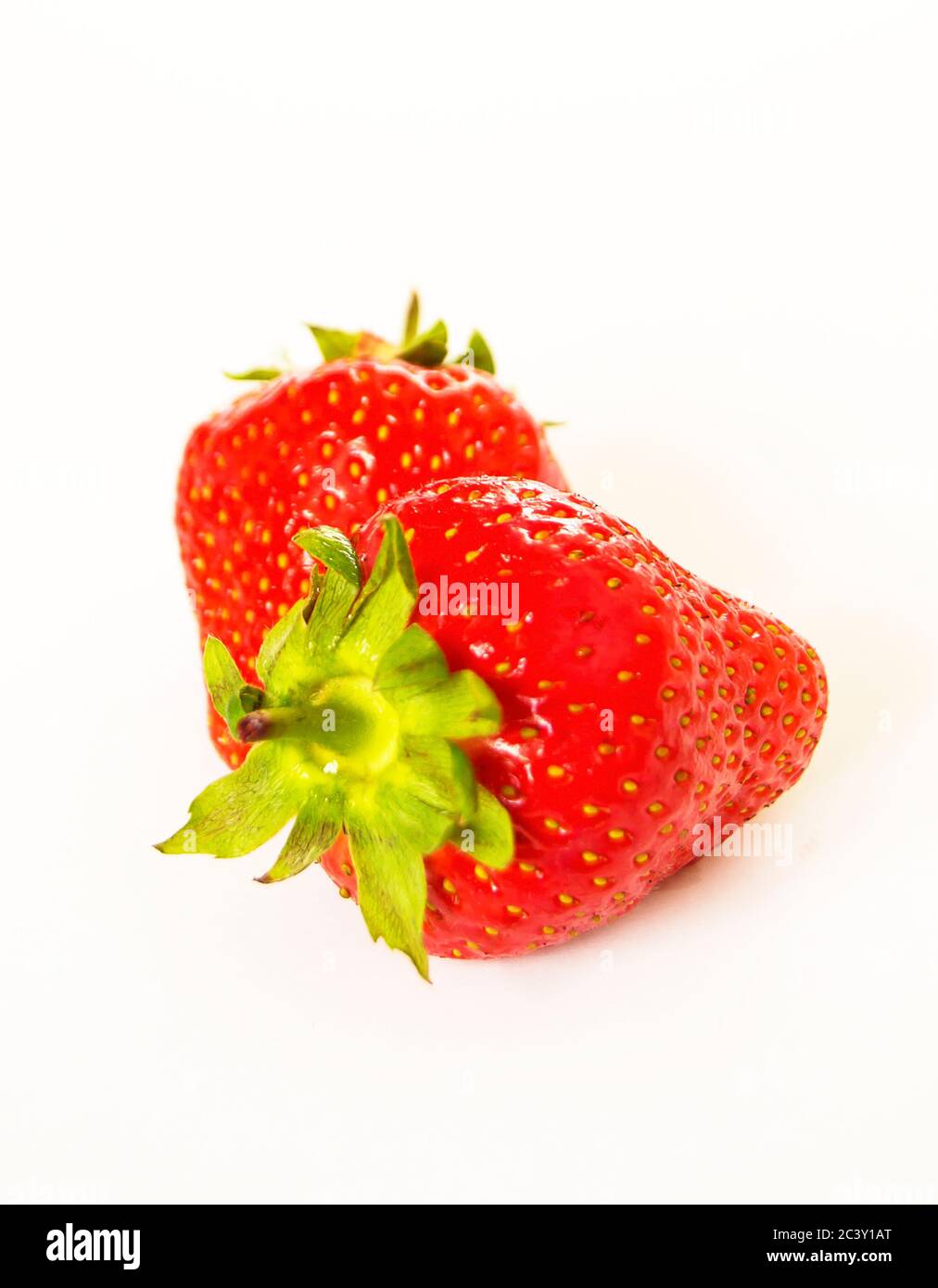 Fresh strawberries isolated on a white background Stock Photo - Alamy