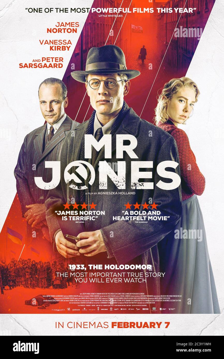 MR. JONES, British poster, from left: Peter Sarsgaard as Walter Duranty ...
