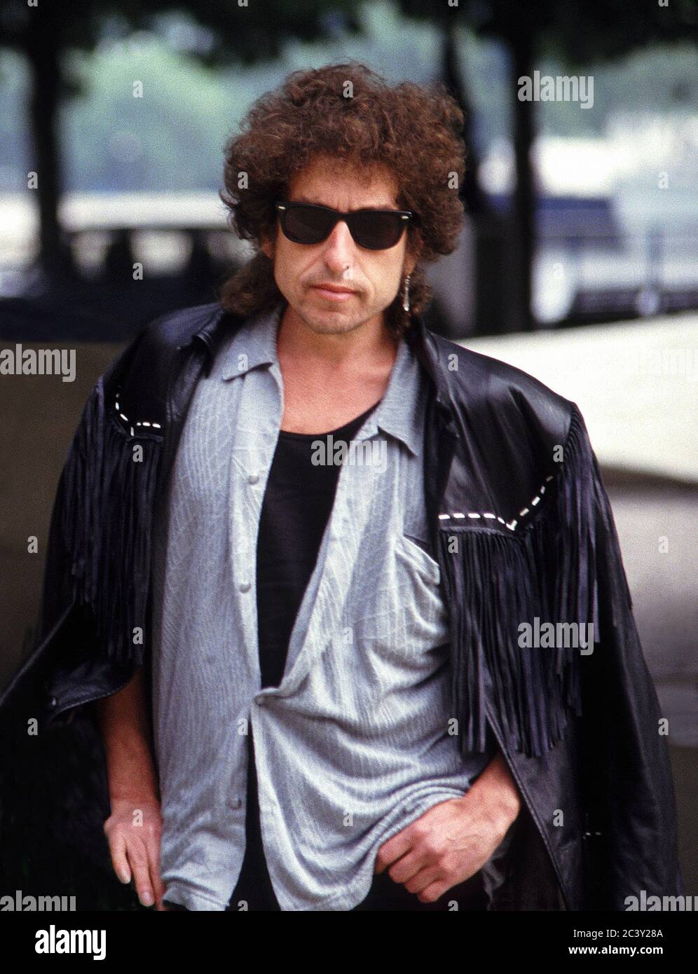 Bob Dylan at the Hearts of Fire photocall at the Southbank, London 17th Aug 1986 Stock Photo