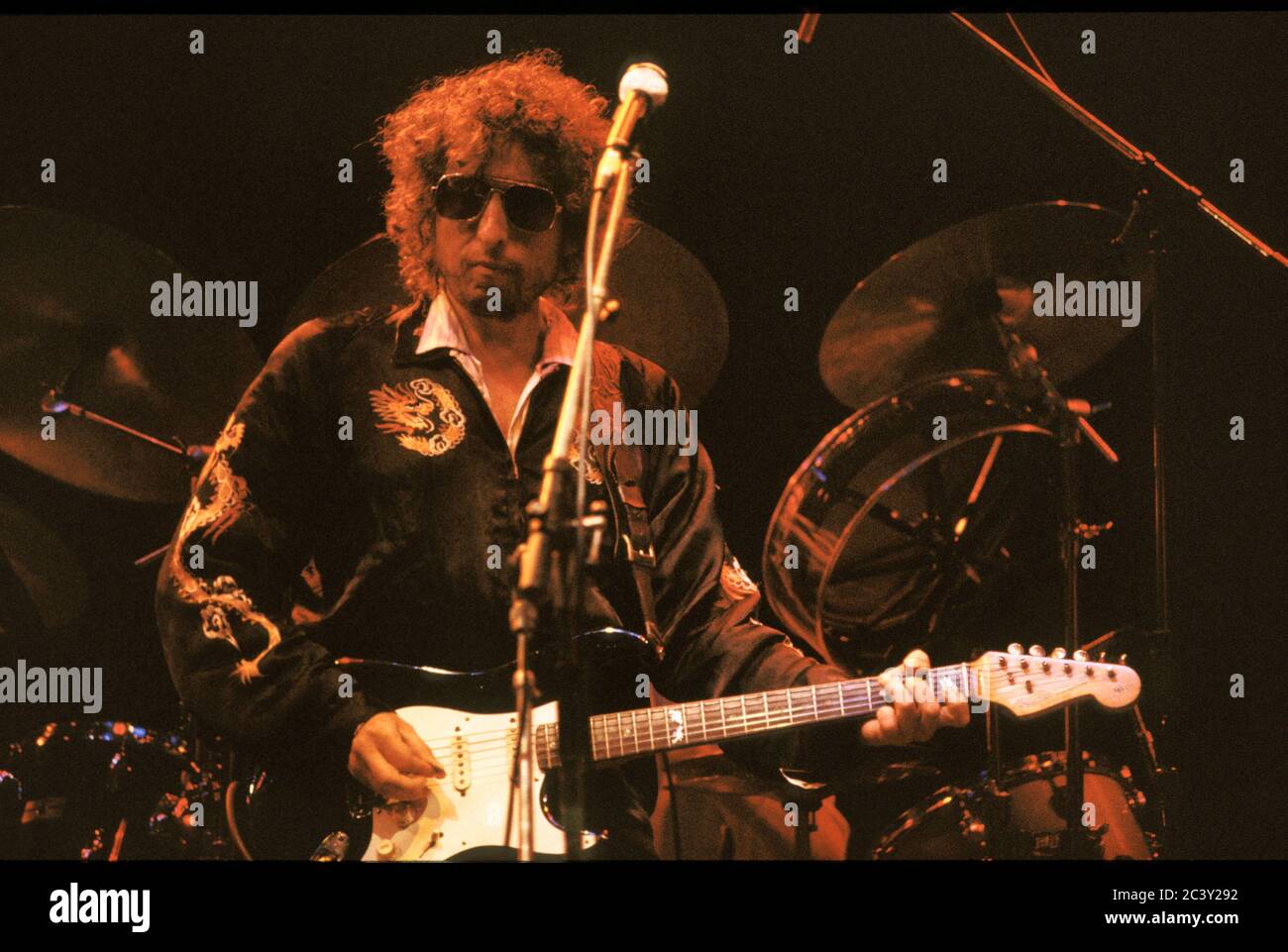 Bob Dylan in concert at Earl's Court Exhibition Hall,London   26th June 1981 Stock Photo