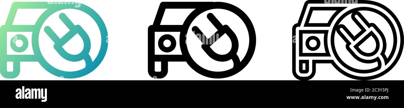 Hybrid car plug not charge Stock Vector Images - Alamy
