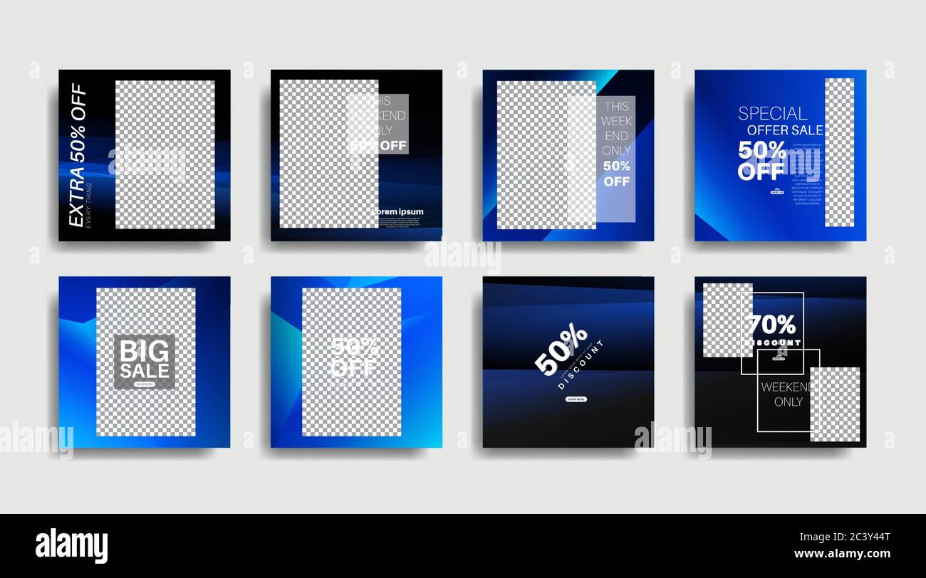 Modern promotion square web banner for social media . vector design ...