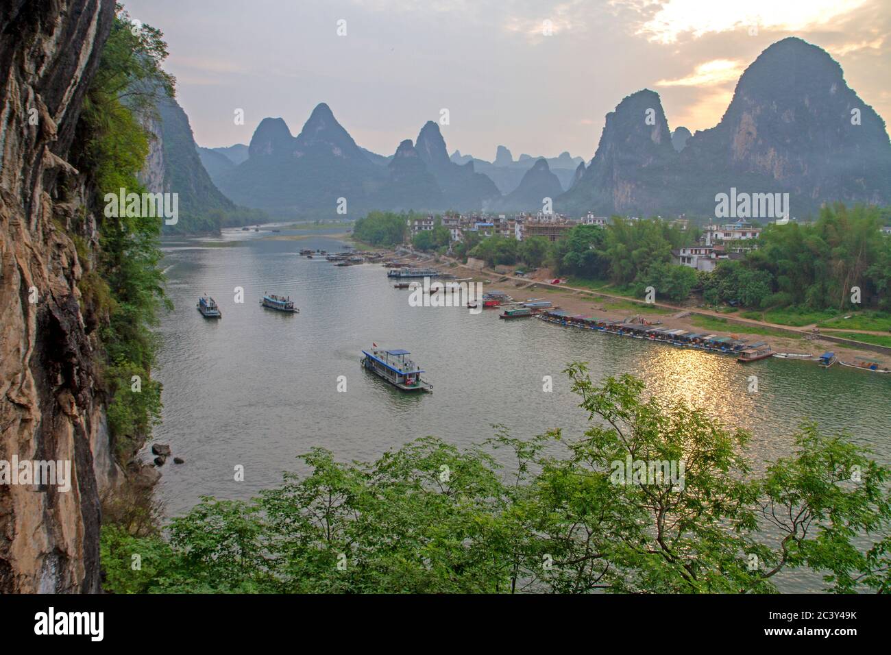 The Li River at Xingping Stock Photo