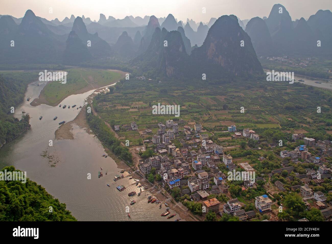The Li River at Xingping Stock Photo