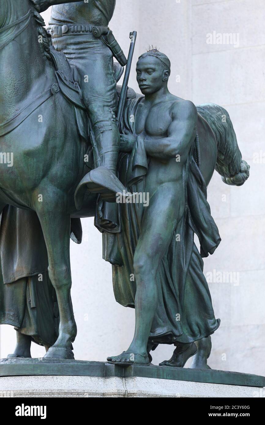 President Theodore Roosevelt statue in front of the American Museum of