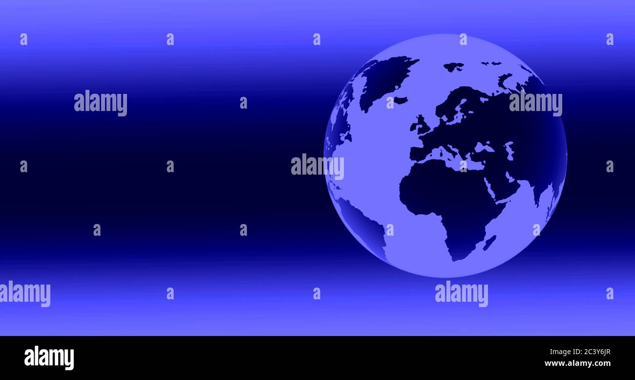 Digitally generated blue globe Stock Photo