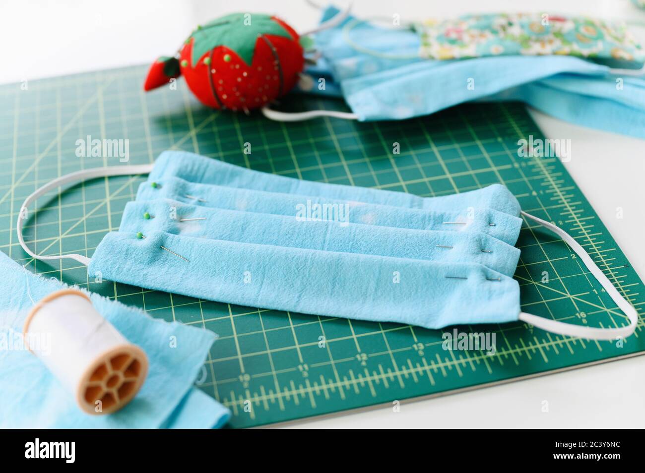 making-homemade-cloth-face-masks-stock-photo-alamy