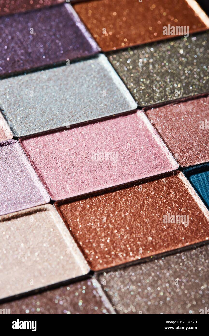 Glitter eyeshadow palette Stock Photo