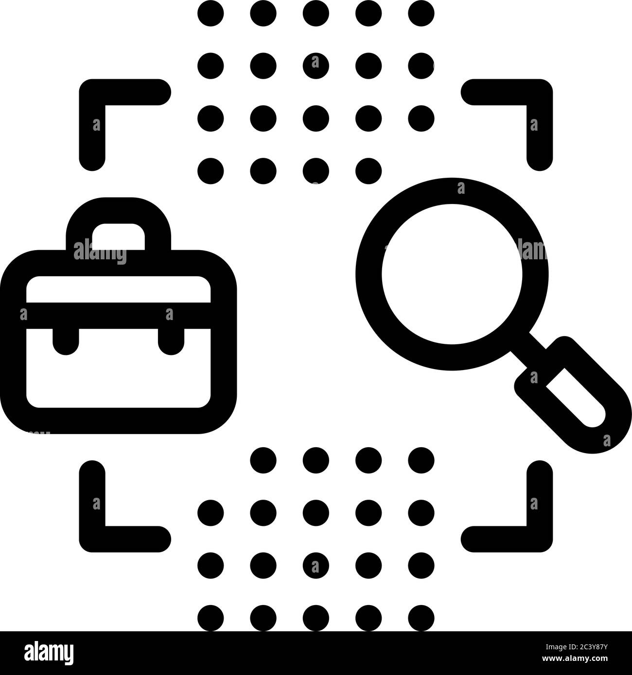 business case research icon vector outline illustration Stock Vector ...