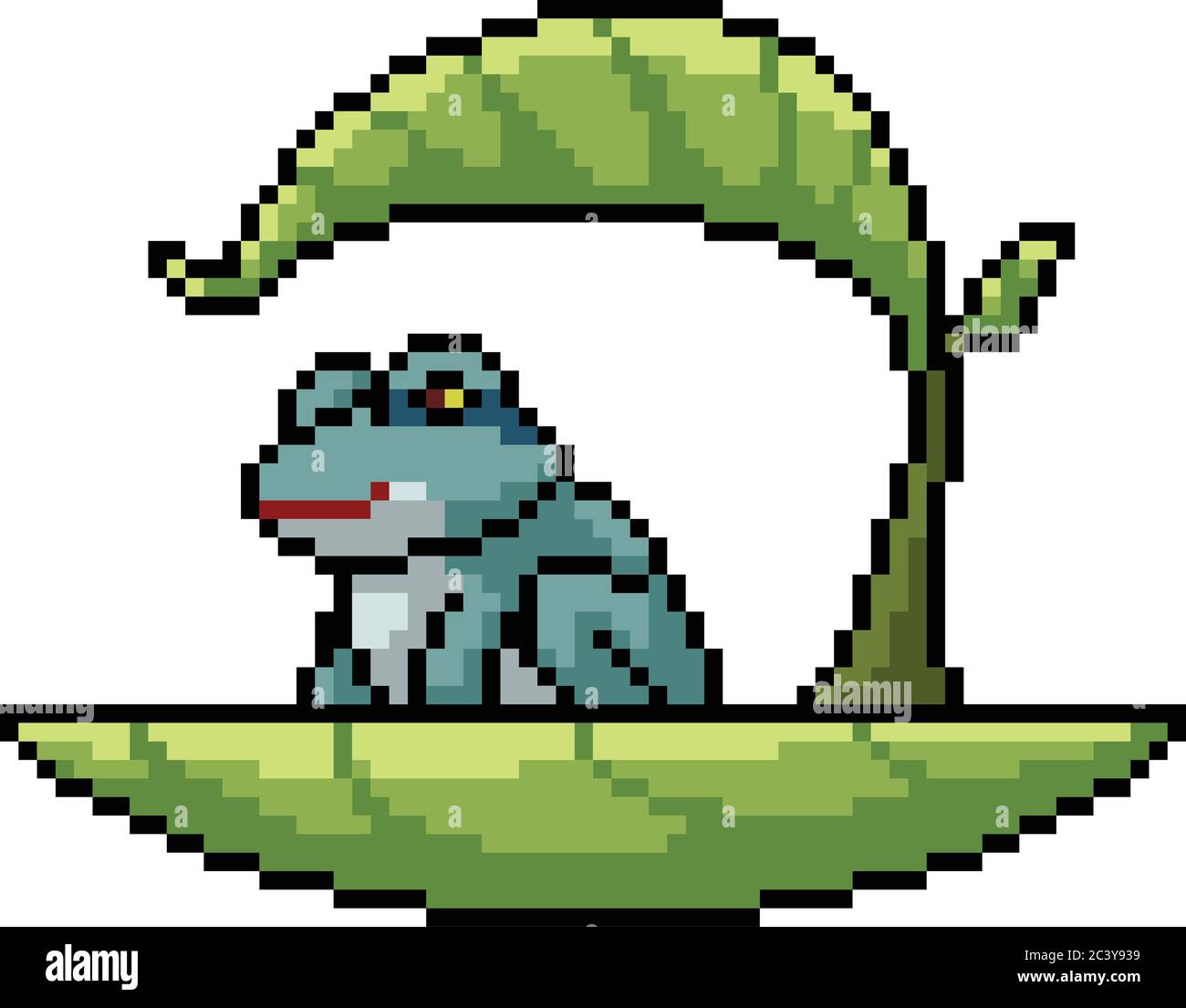 Vector Pixel Art Isolated Frog Boat Stock Vector Image Art Alamy