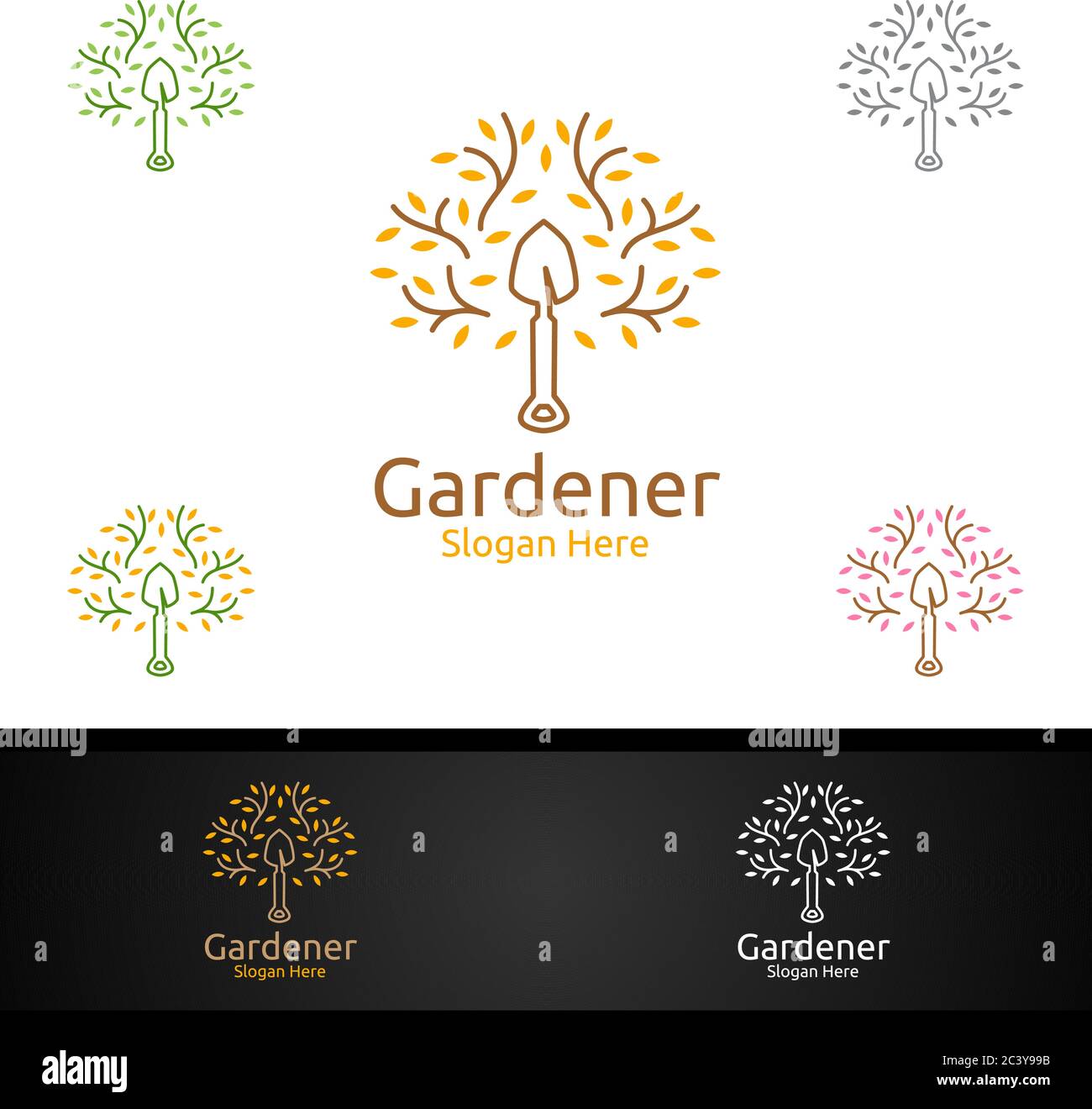 Zen Gardener Logo with Green Garden Environment or Botanical