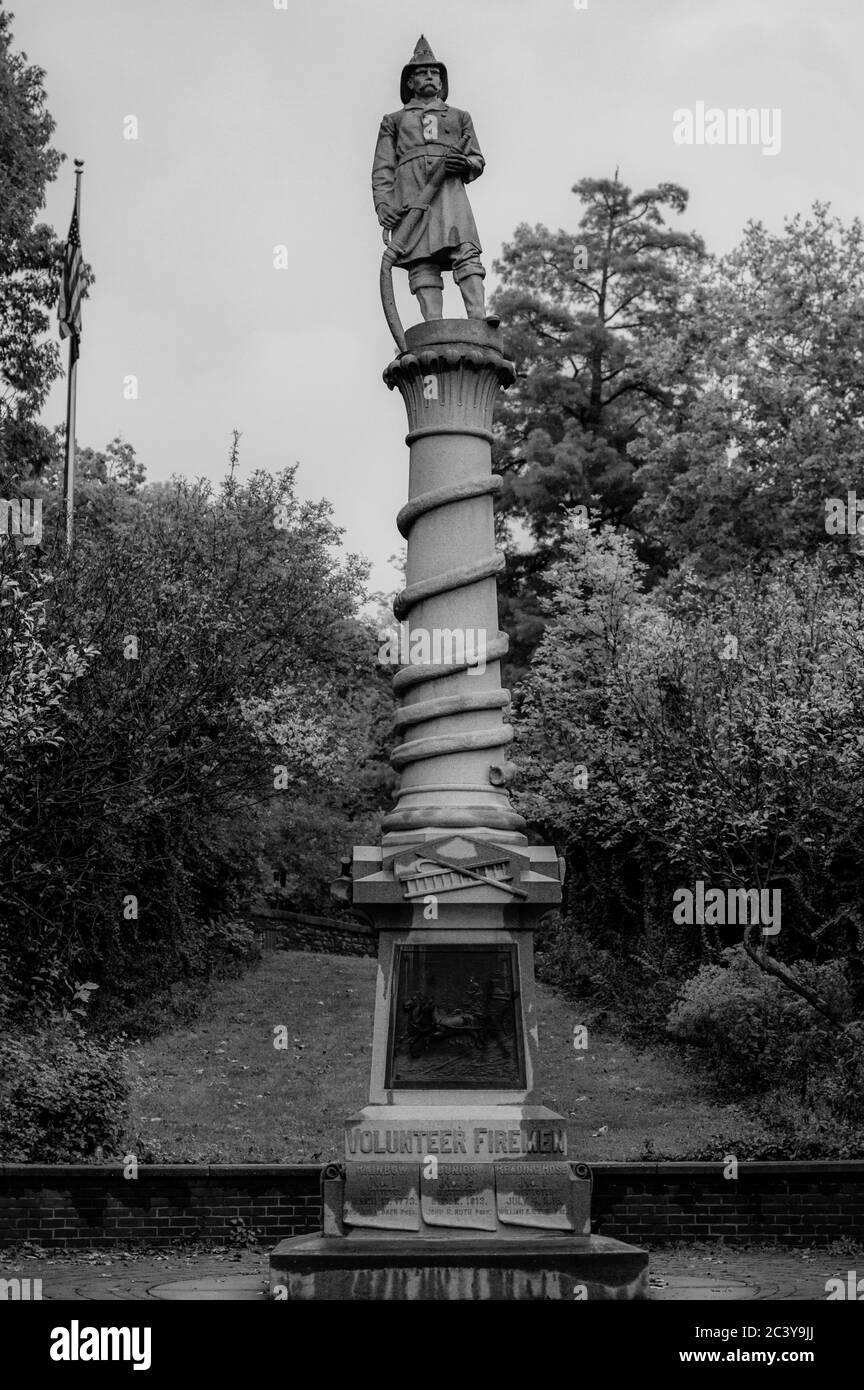 Volunteer Fireman's Monument in Reading PA Stock Photo Alamy