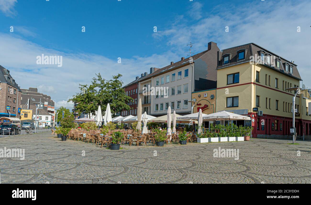 Monchengladbach , Germany - September 26 2010: Restaurant at Alter Markt. Stock Photo